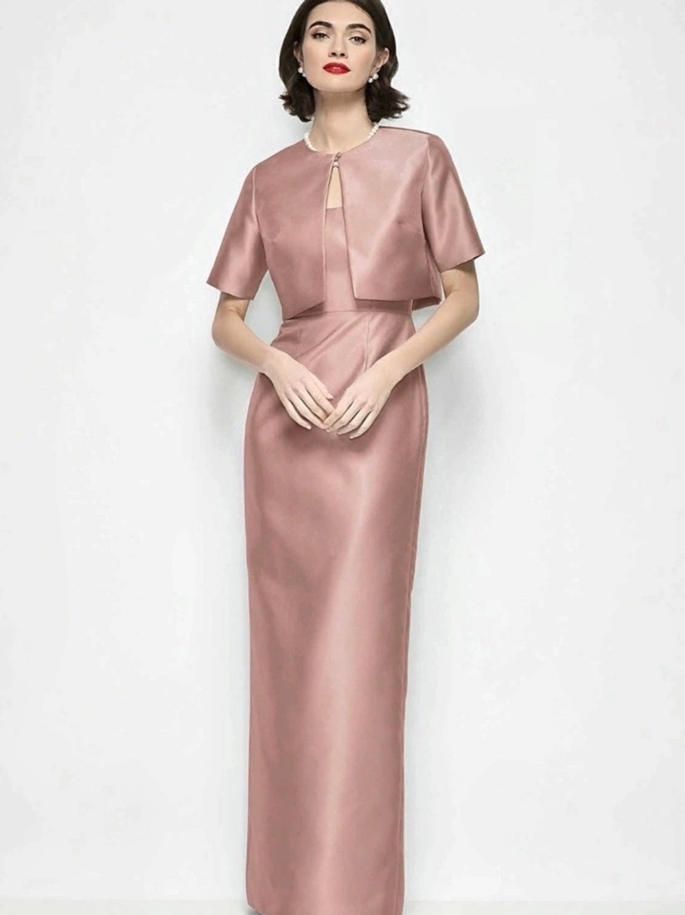 Full length dress and jacket, Jackie O-style